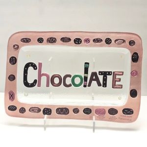 Chocolate Glass Fusion Platter Bakery Tray